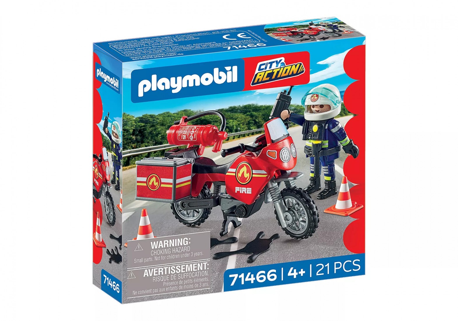 Πυροσβέστης με μοτοσικλέτα 71466 Playmobil