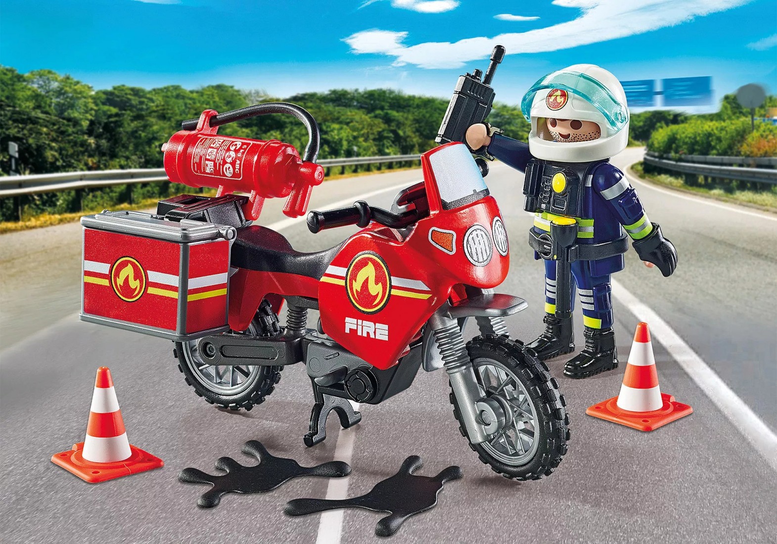 Πυροσβέστης με μοτοσικλέτα 71466 Playmobil