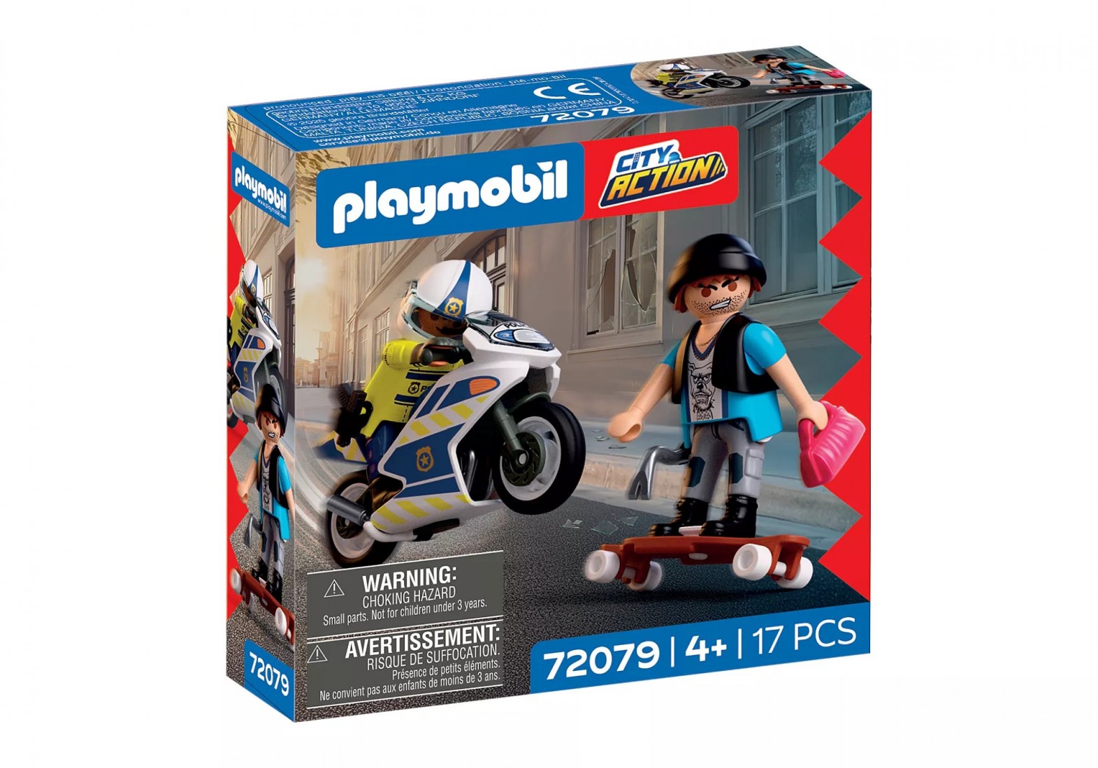 Αστυνομική καταδίωξη με μοτοσικλέτα 72079 Playmobil