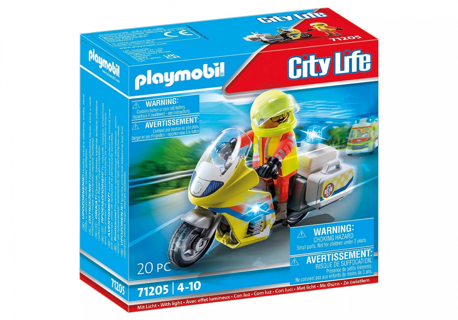 Διασώστης με μοτοσικλέτα 71205 Playmobil