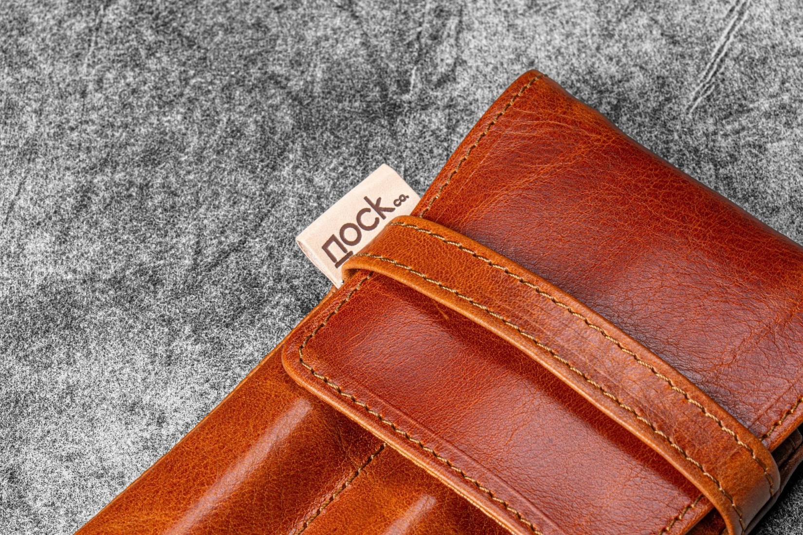 Galen Leather Legacy Collection Galen X Nock Co Leather Lookout Pen Case - Deep Cognac