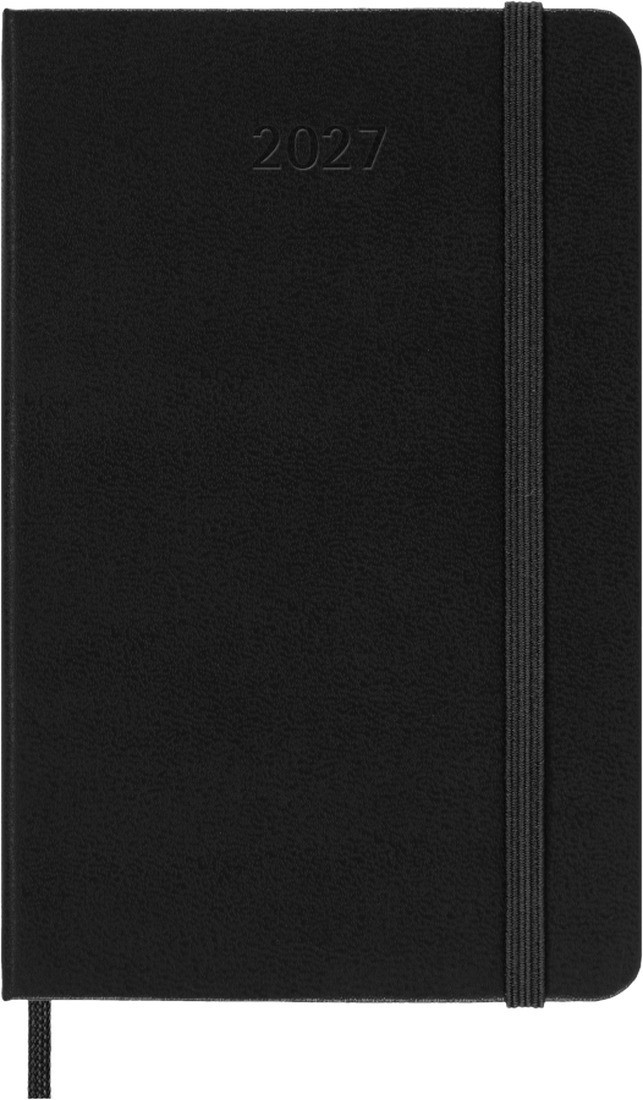 Moleskine weekly Horizontal classic diary 2027, pocket 9x14,  hard cover, black