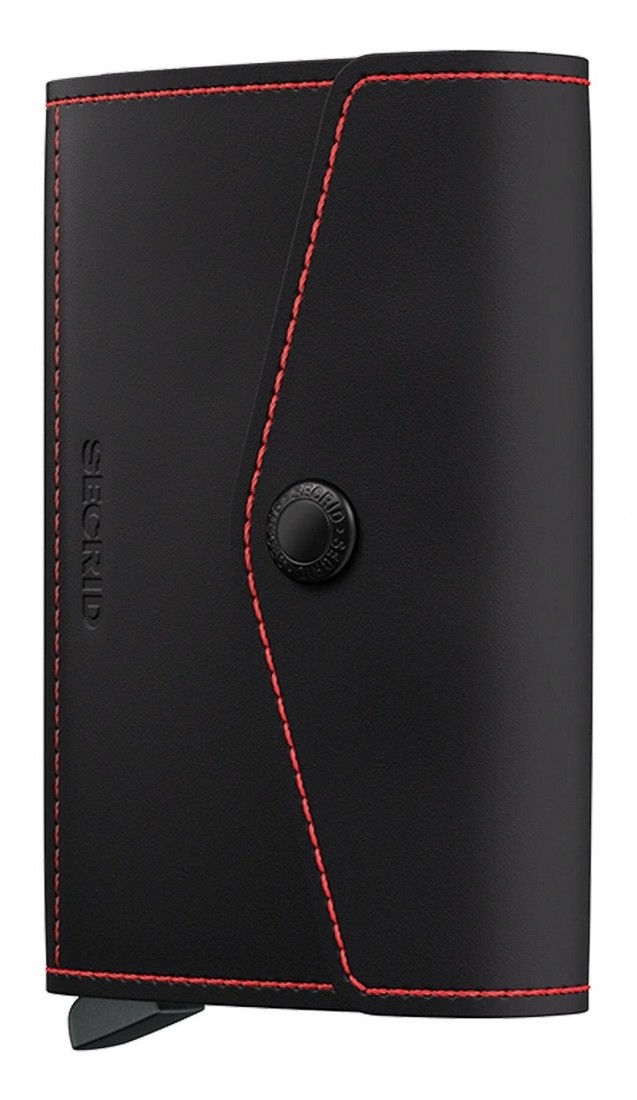 SECRID ENVELOP WALLET EM Matte Black and Red