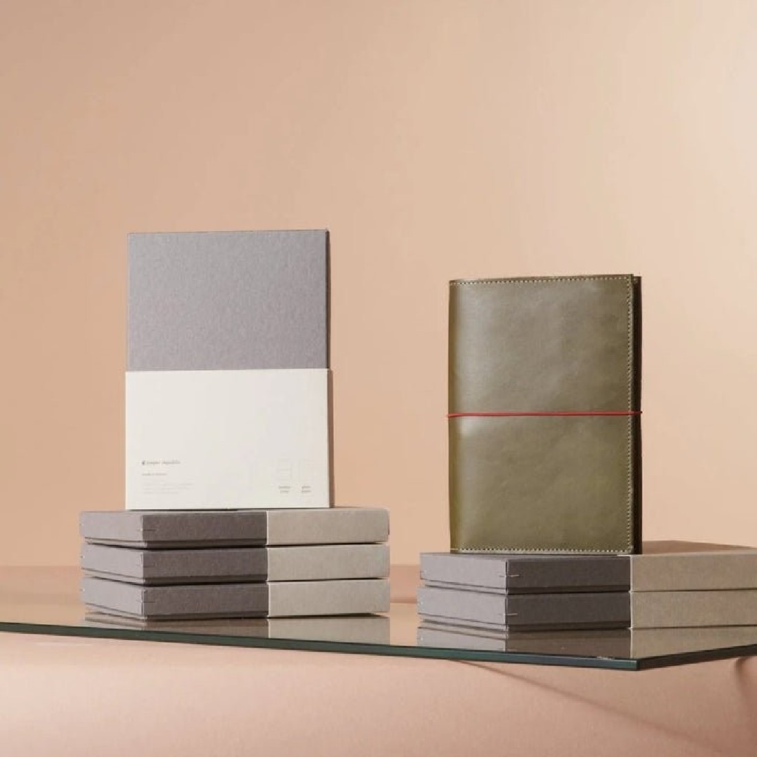 Paper Republic A4 Leather Portfolio Botany Green