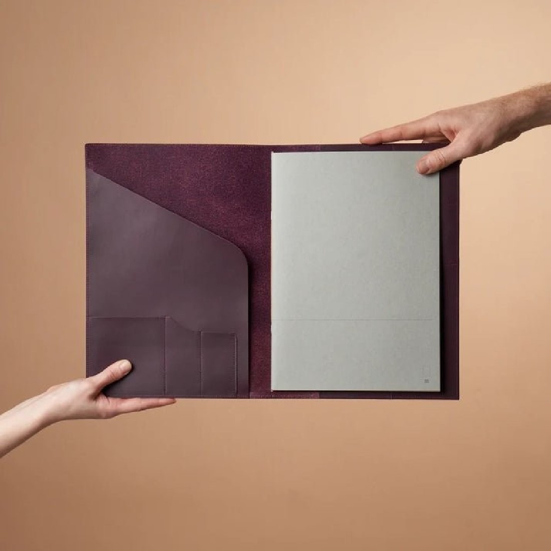 Paper Republic A4 Leather Portfolio Botany Green