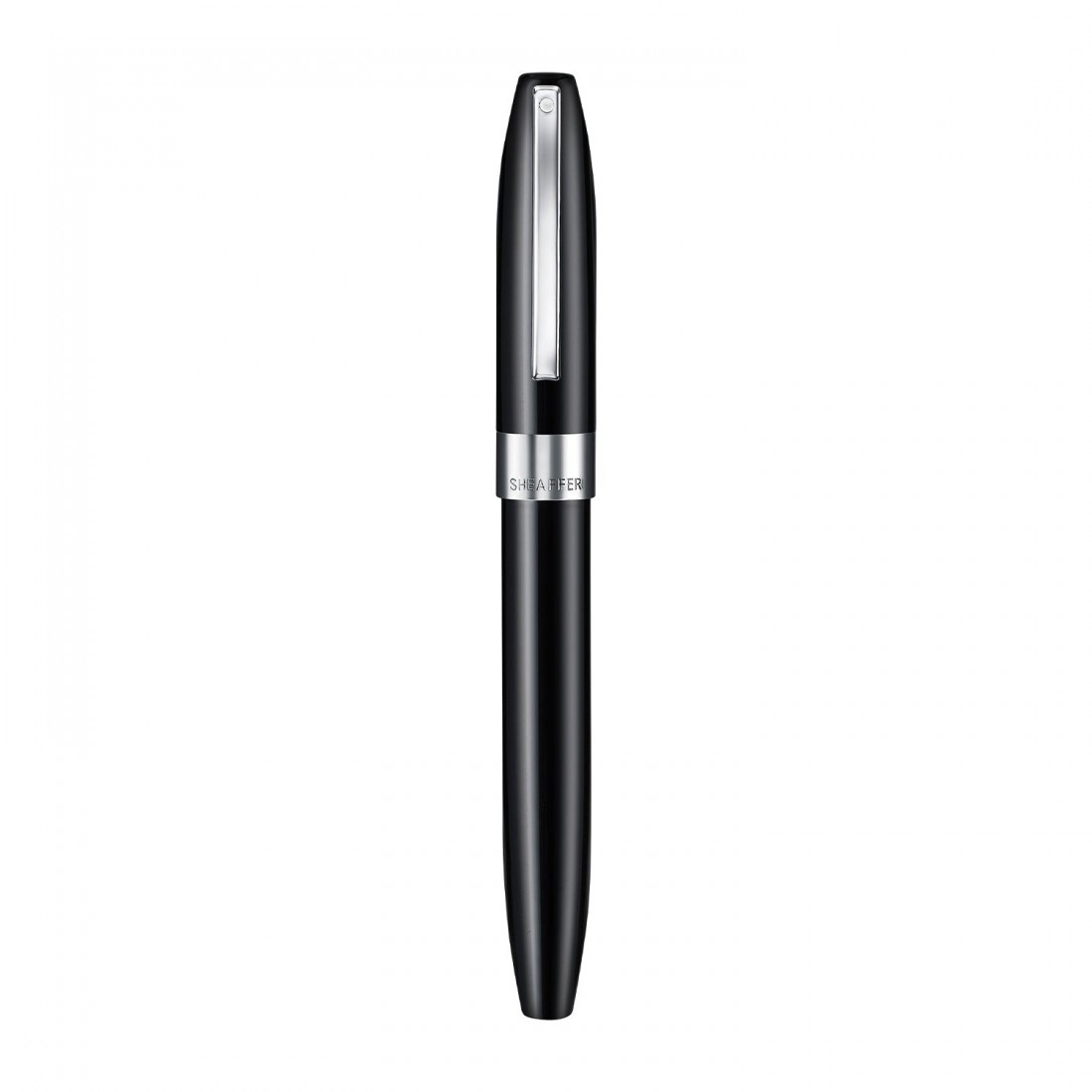Sheaffer Legacy 9064 Glossy Black Inlaid Nib Fountain Pen with Chrome-Plated Trims
