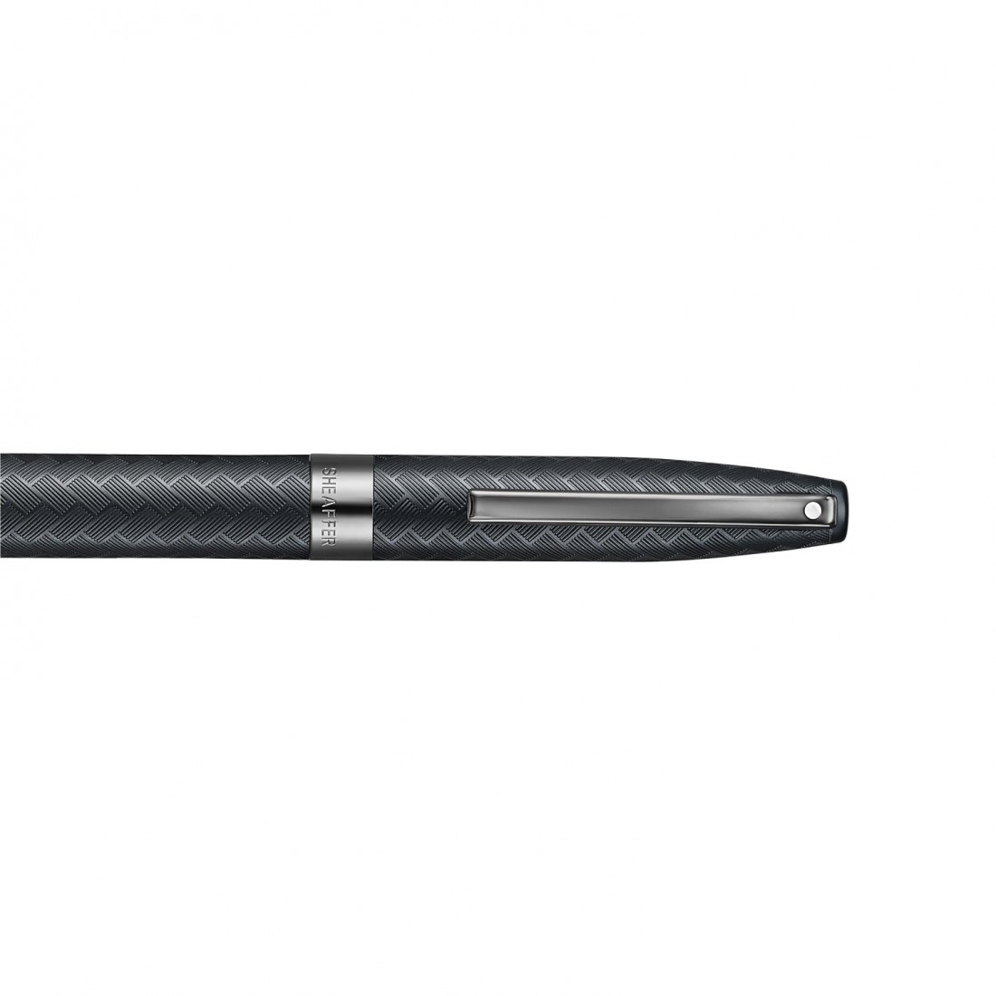 Sheaffer Legacy Chevron 9066 Matte Black Ballpoint Pen with PVD Gunmetal Trims