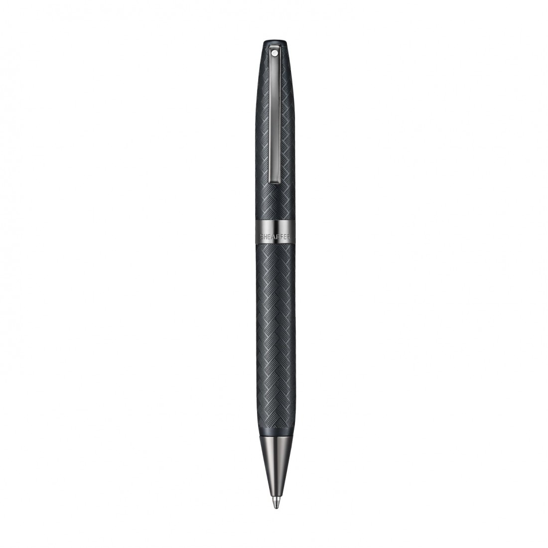 Sheaffer Legacy Chevron 9066 Matte Black Ballpoint Pen with PVD Gunmetal Trims