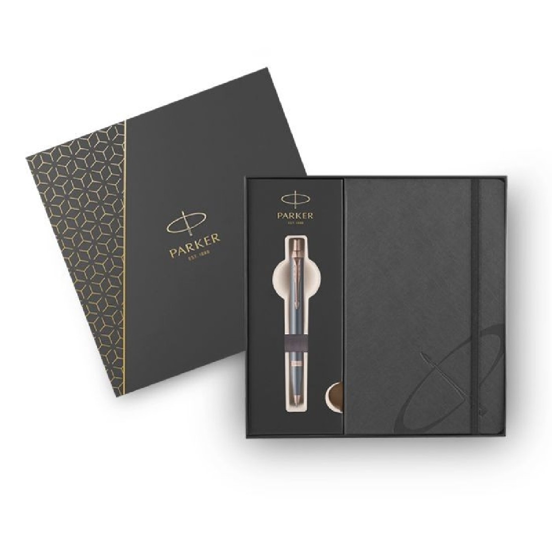 Parker IM Slate PGT Set Ballpen and Notebook
