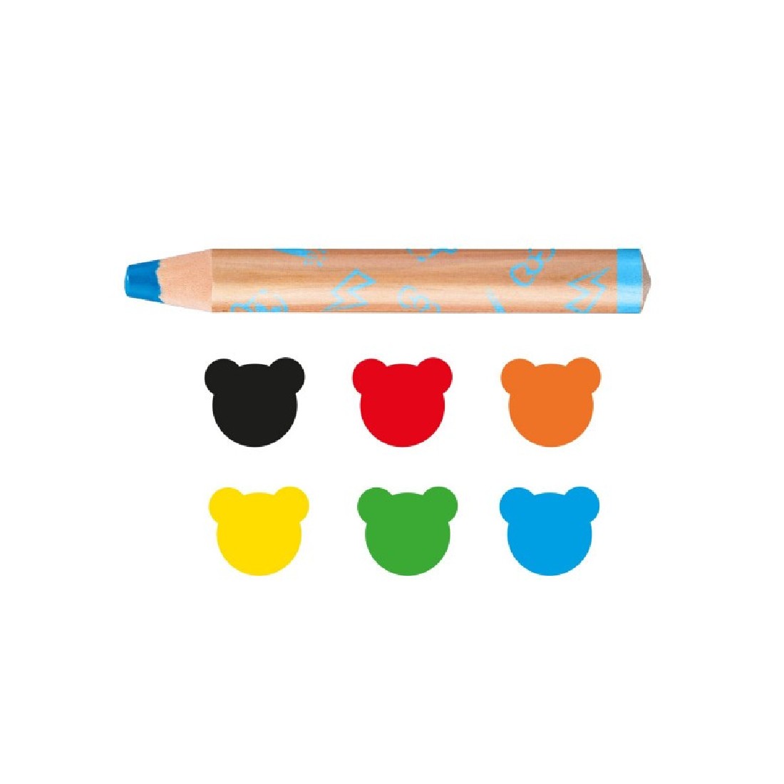 Carioca Σετ 6 ξυλομπογιές Baby 3 σε 1 (+ 1 ξύστρα)42817