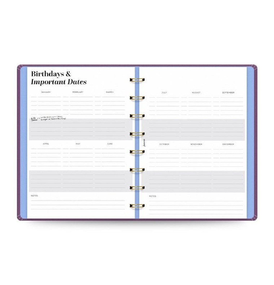 Filofax Ultimate Life Companion A5 Planner My Plans Plum 2027 27-68314