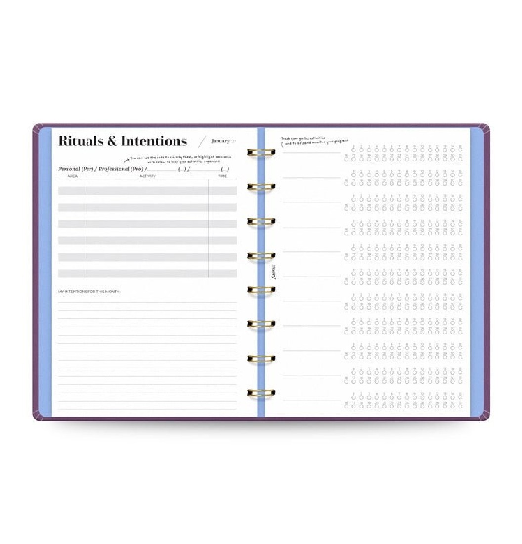 Filofax Ultimate Life Companion A5 Planner My Plans Plum 2027 27-68314