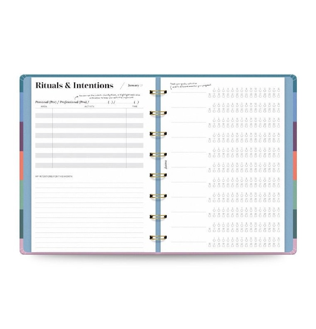 Filofax Ultimate Life Companion A5 Planner Colour Stripes Soft 2027 27-68315