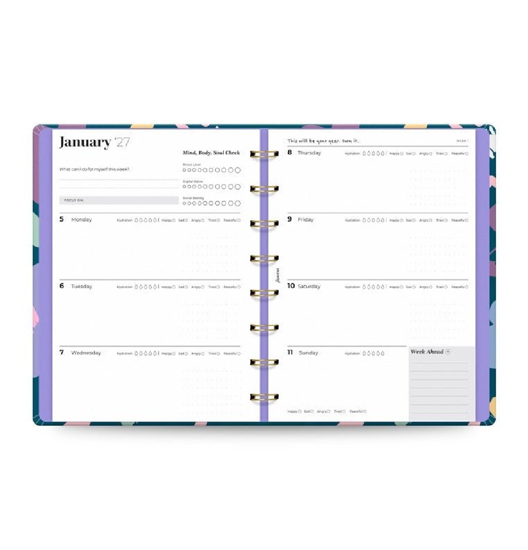 Filofax Ultimate Life Companion A5 Planner Colour Stripes Soft 2027 27-68315