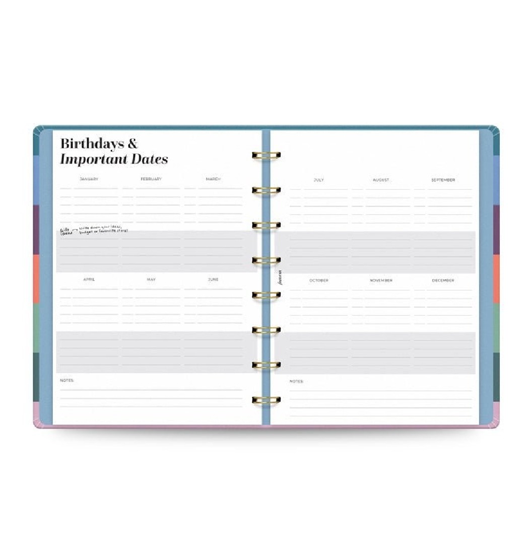Filofax Ultimate Life Companion A5 Planner Colour Stripes Soft 2027 27-68315
