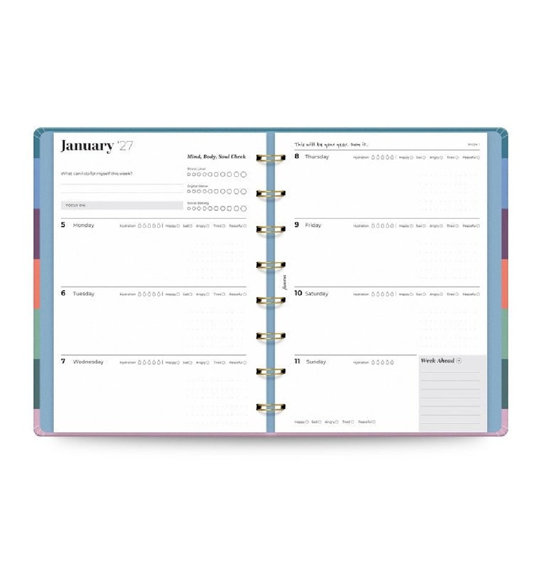 Filofax Ultimate Life Companion A5 Planner Bloom Deep Teal 2027 27-68316