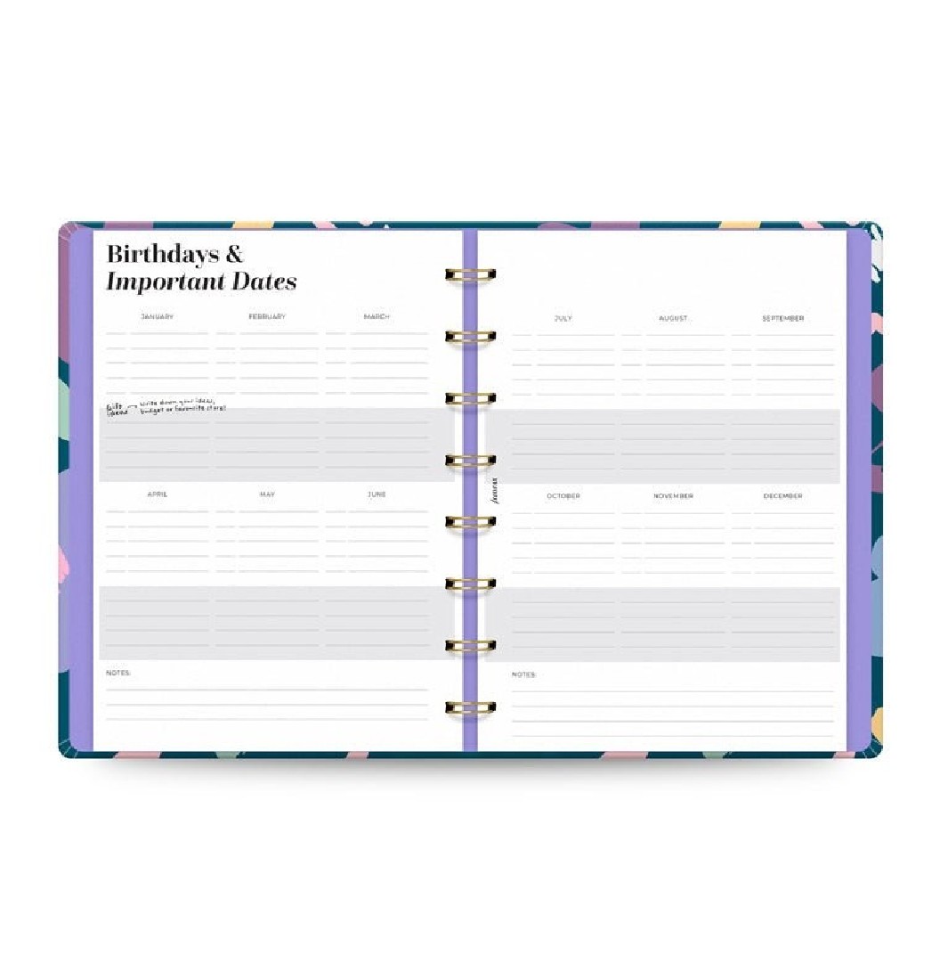 Filofax Ultimate Life Companion A5 Planner Bloom Deep Teal 2027 27-68316