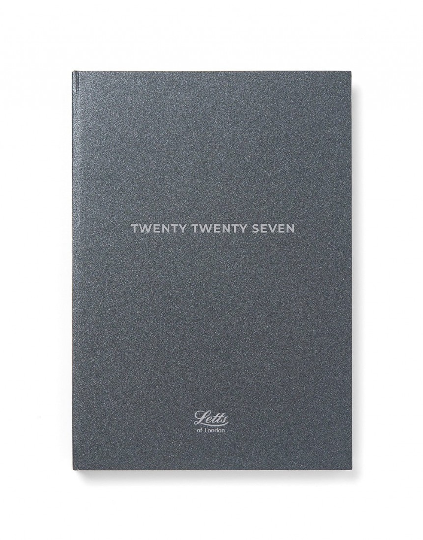Letts 2027 A5 Day to a Page Titanium 27-082587