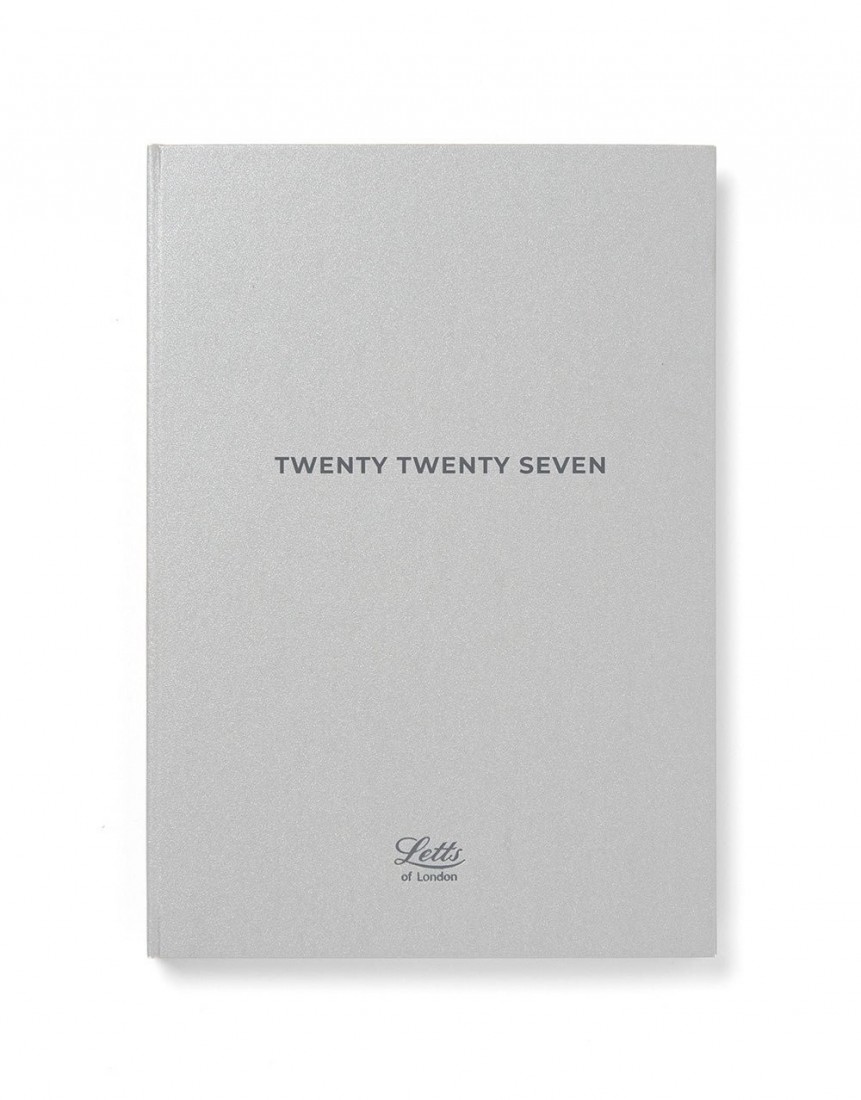 Letts 2027 A5 Day to a Page Titanium 27-082587
