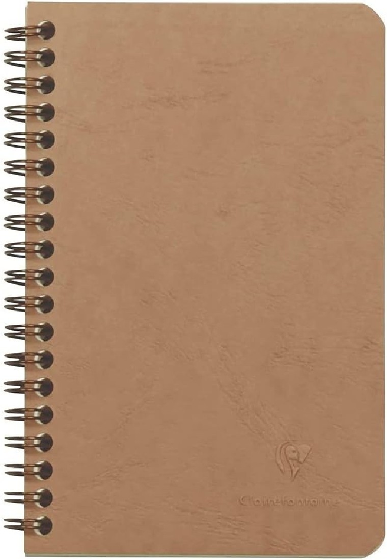 Clairefontaine 78616C Age Ruled Notebook Bag 11 x 17 cm, 120 Pages, veloute paper 90gsm, Brown