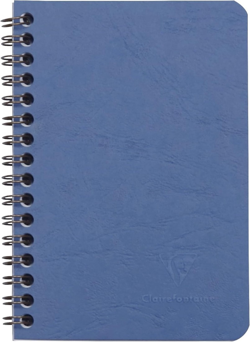 Clairefontaine 785964C Spiral Book, Prediction Bag Portrait Notebook, 9.5 x 14 cm, 5-He Pack, 50 Sheet, Blue