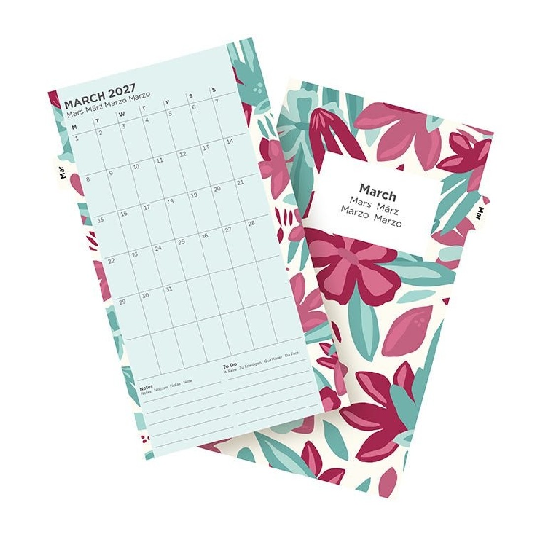 Refill Personal 2027 Floral Illustrated Diary Refill Pack 27-6341 Filofax