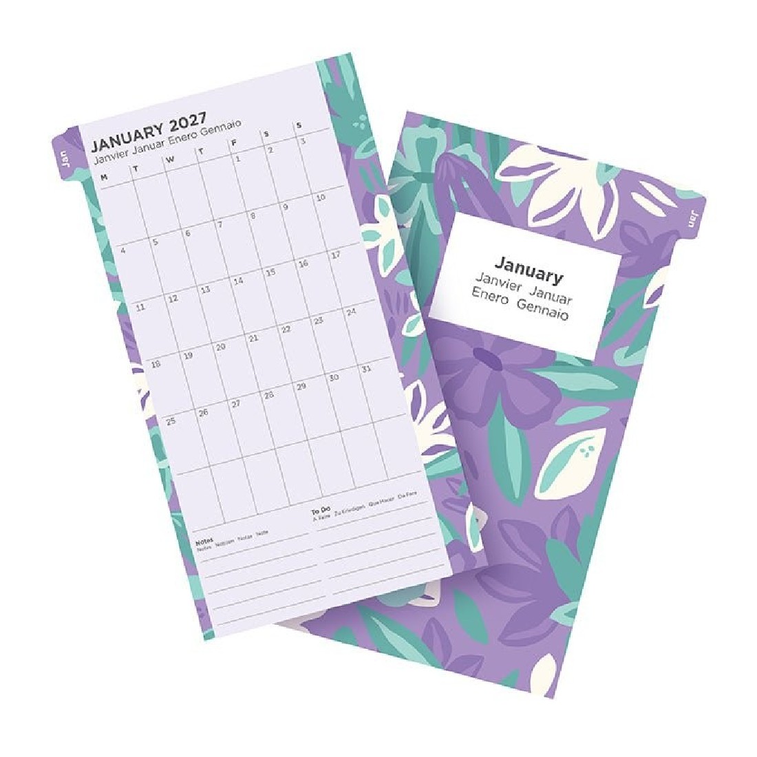 Refill Personal 2027 Floral Illustrated Diary Refill Pack 27-6341 Filofax