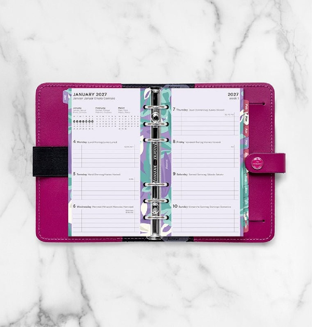 Refill Personal 2027 Floral Illustrated Diary Refill Pack 27-6341 Filofax