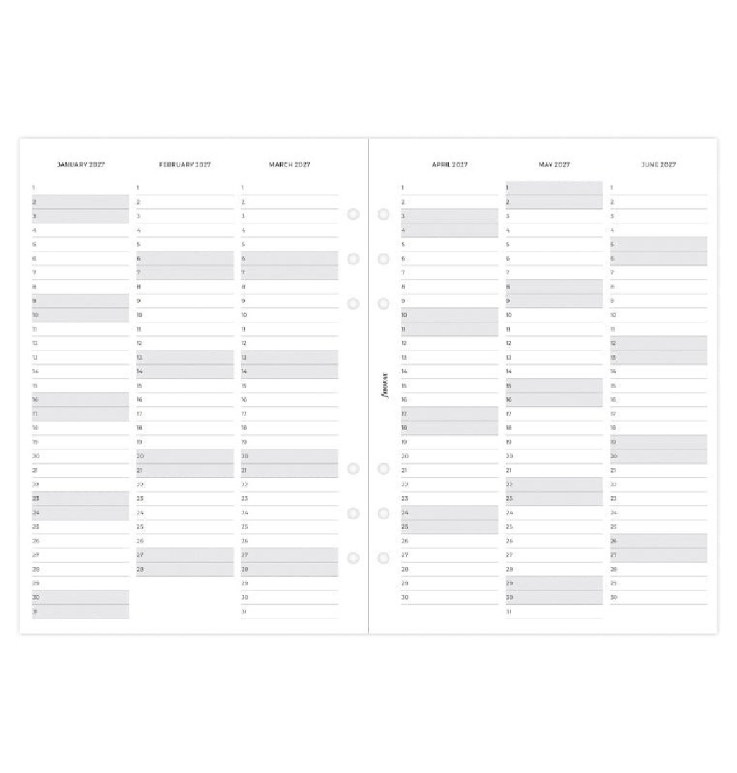 Refill A5 2027 Ultimate Life Companion Week on two Pages 27-68318 Filofax