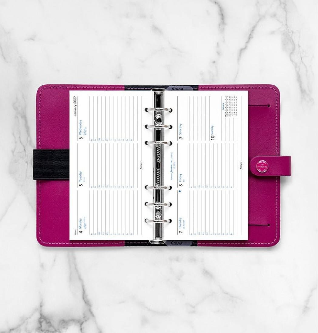 Refill 2027 Personal Week Horizontal On Two Pages 27-68420 Filofax