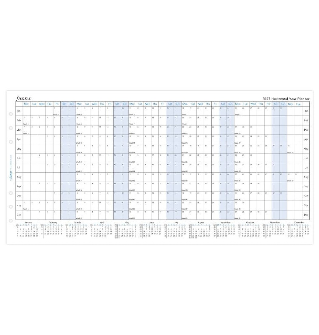 Refill A5 2027 Horizontal Planner 27-68506 Filofax