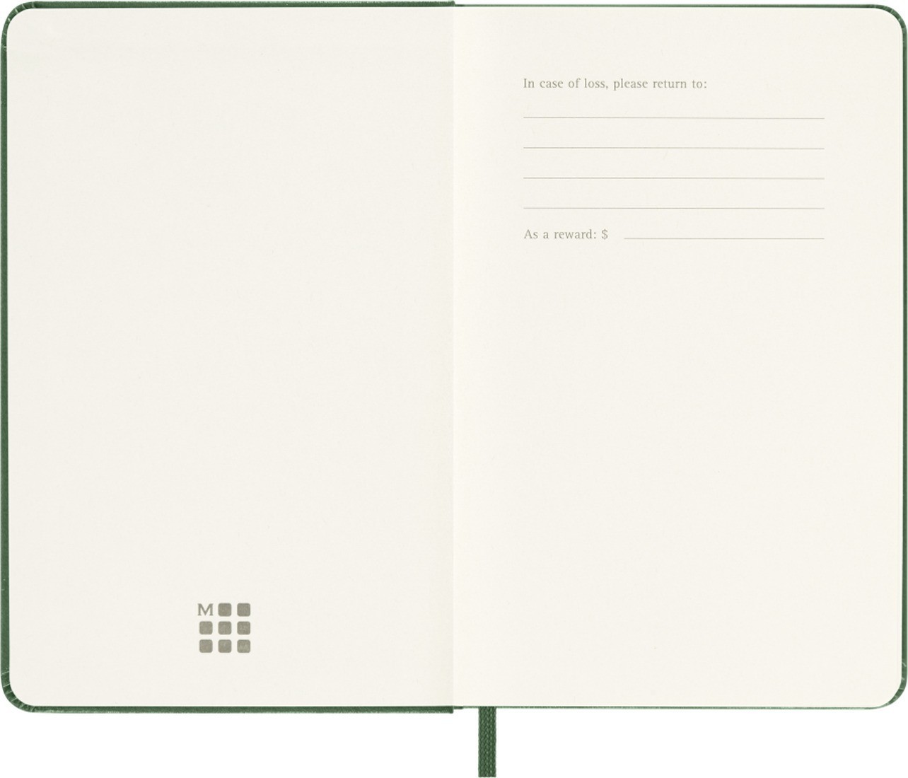 Moleskine weekly classic diary 2027, pocket 9x14,  hard cover, green