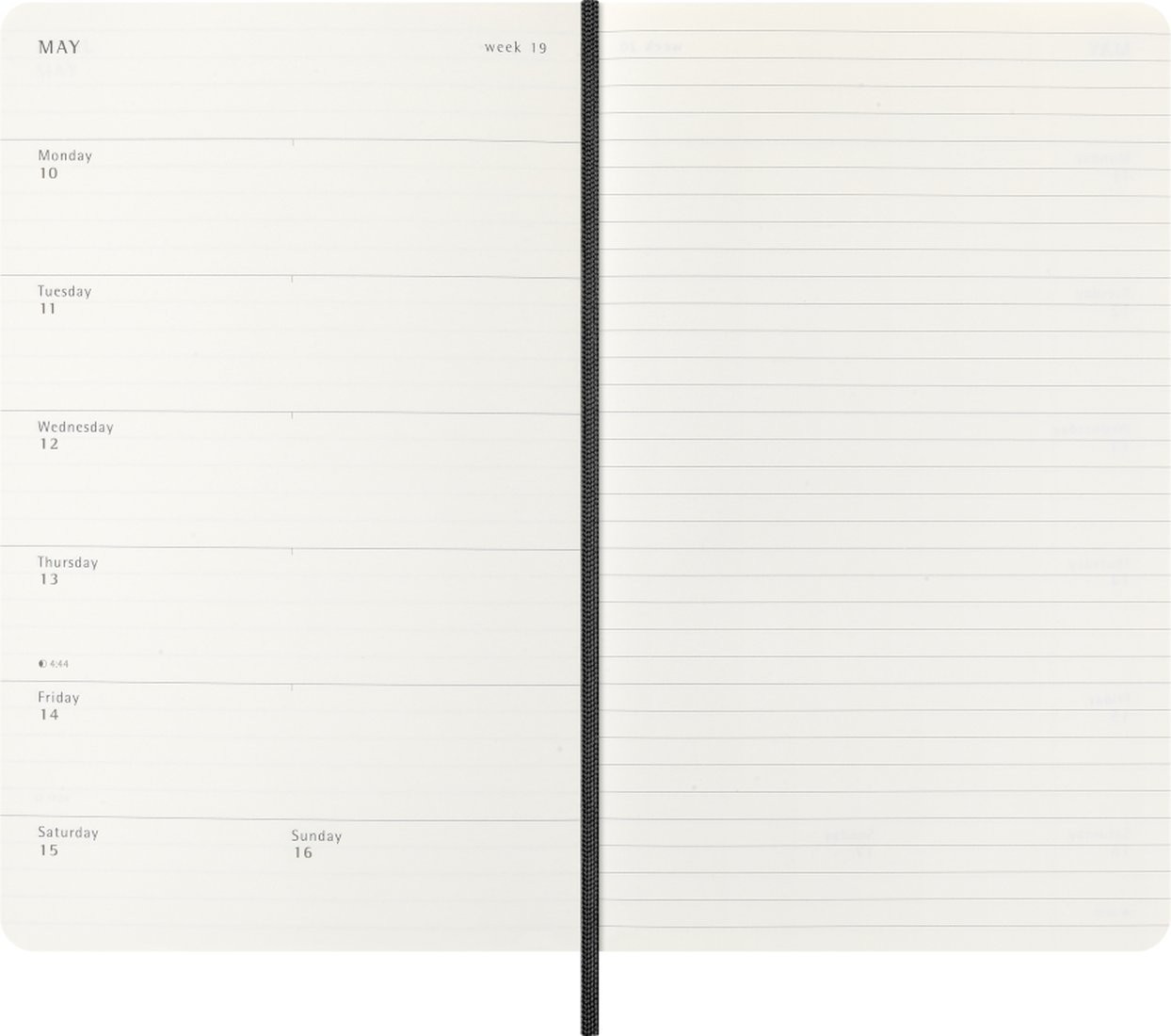 Moleskine Precious and Ethical Diary 2027 Large 13x21, Weekly, 12-Month, Vegan Cover, Black