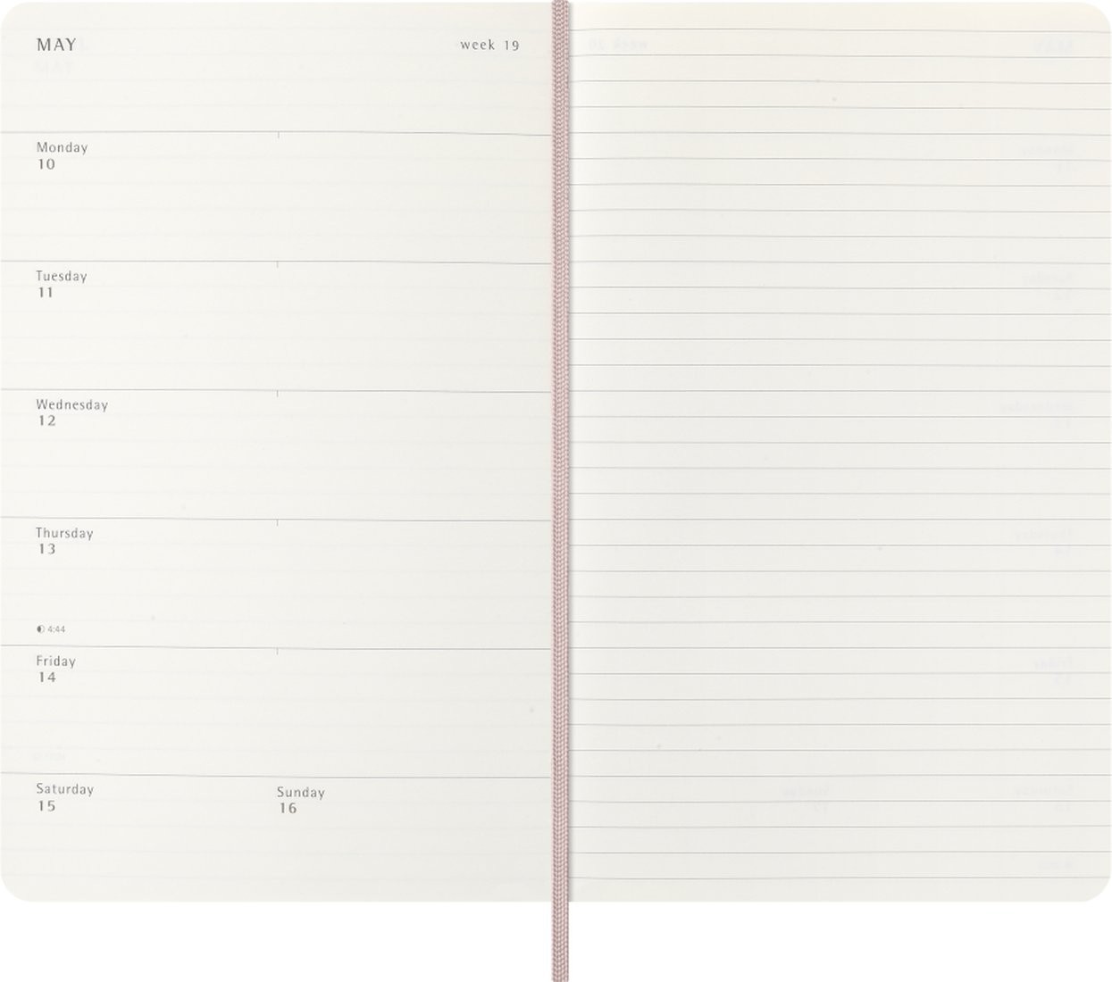 Moleskine Precious and Ethical Diary 2027 Large 13x21, Weekly, 12-Month, Vegan Cover, Pink