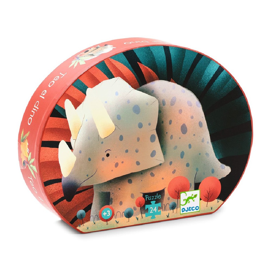 Puzzle σε σχηματικό κουτί 24 τμχ. Δεινόσαυρος Τέο 07284 Djeco