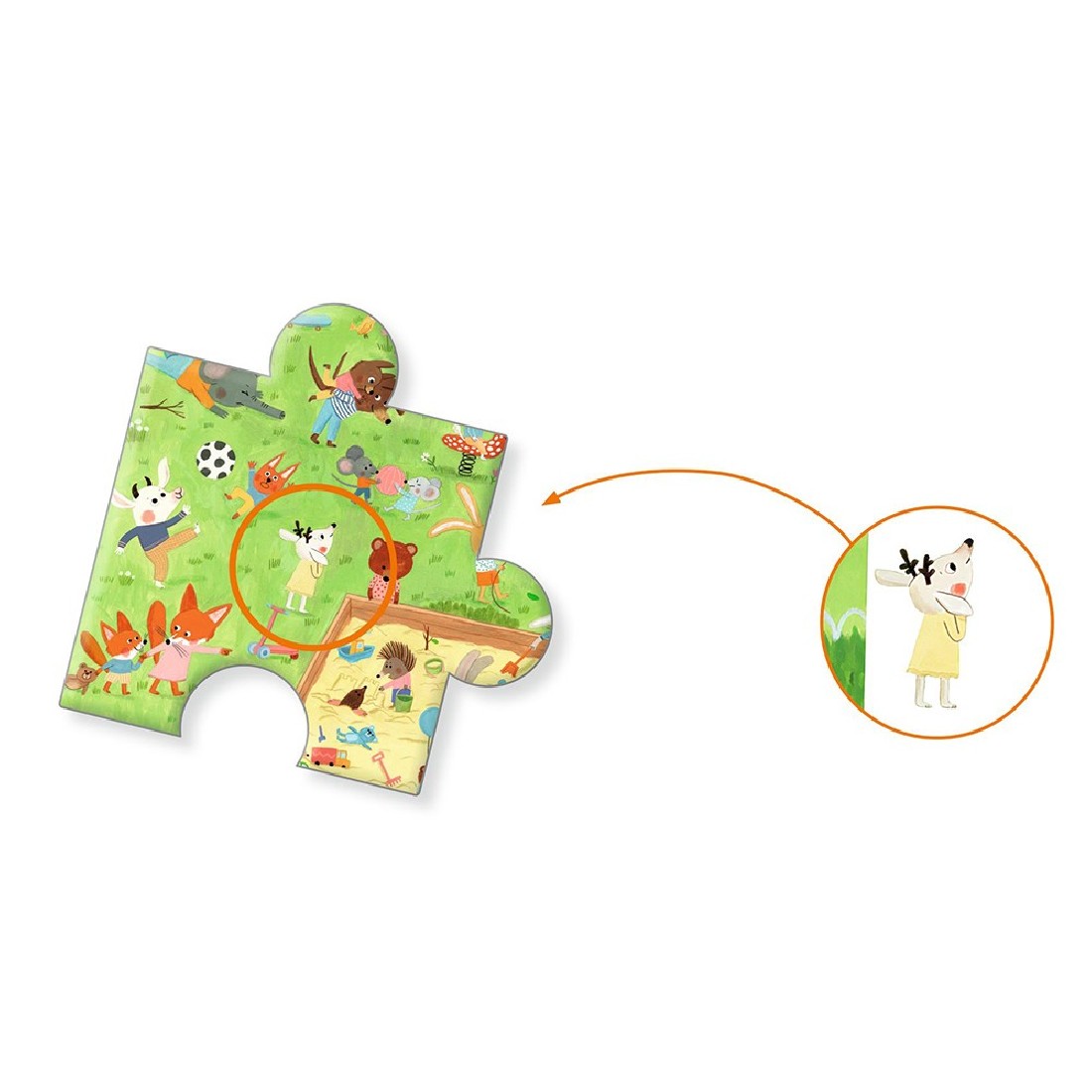 Puzzle Παρατήρησης 35 τεμ. Ζωάκια στον Κήπο 07596 Djeco