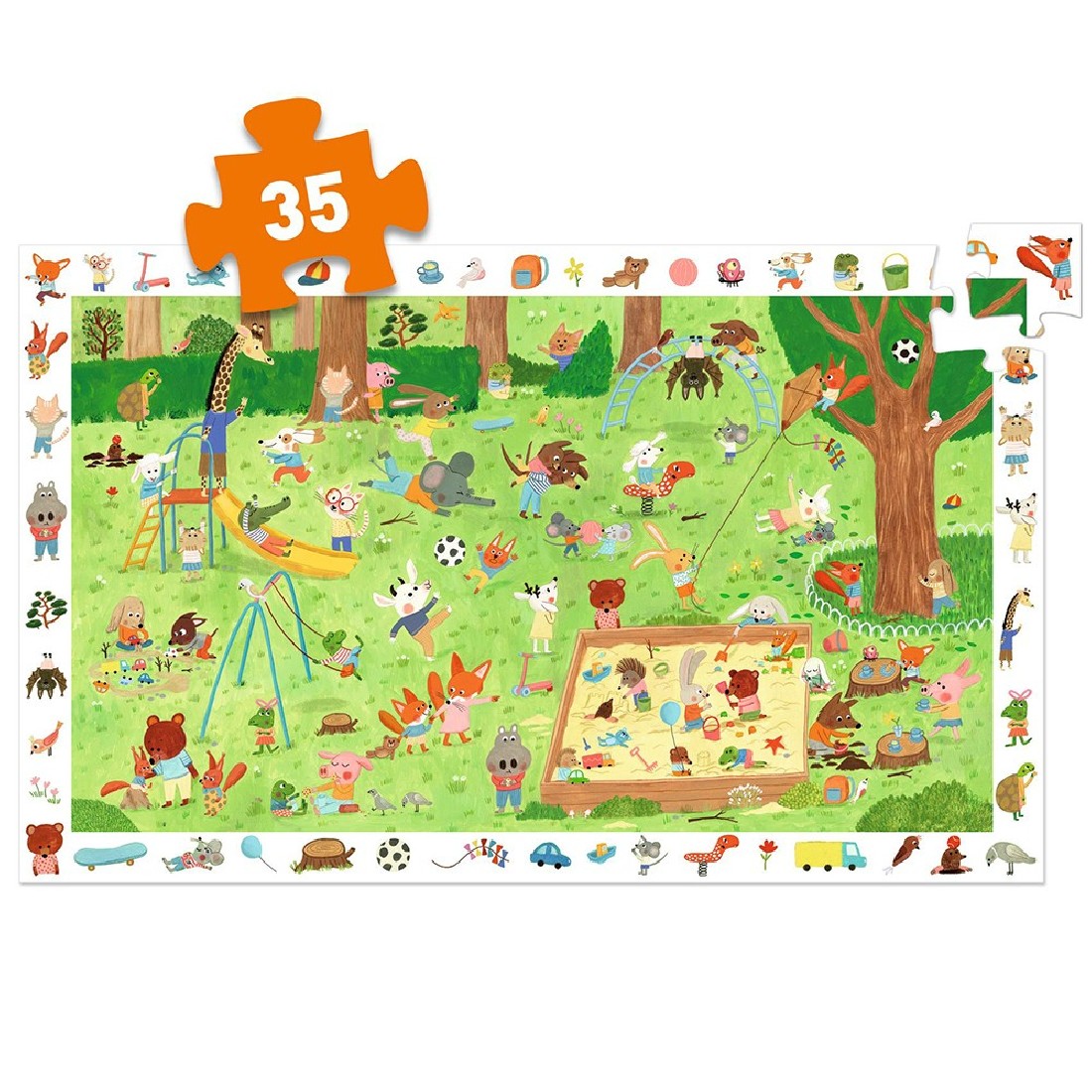 Puzzle Παρατήρησης 35 τεμ. Ζωάκια στον Κήπο 07596 Djeco