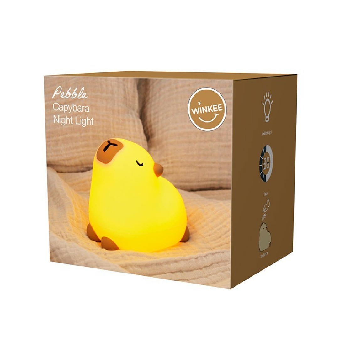 Φως Νυκτός Σιλικόνης Capybara Pebble 18697 Winkee