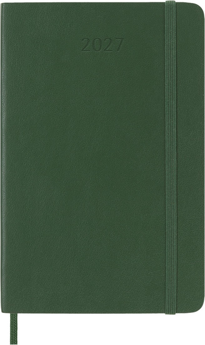 Moleskine weekly classic diary 2027, pocket 9x14, soft cover, 12 months, myrtle green
