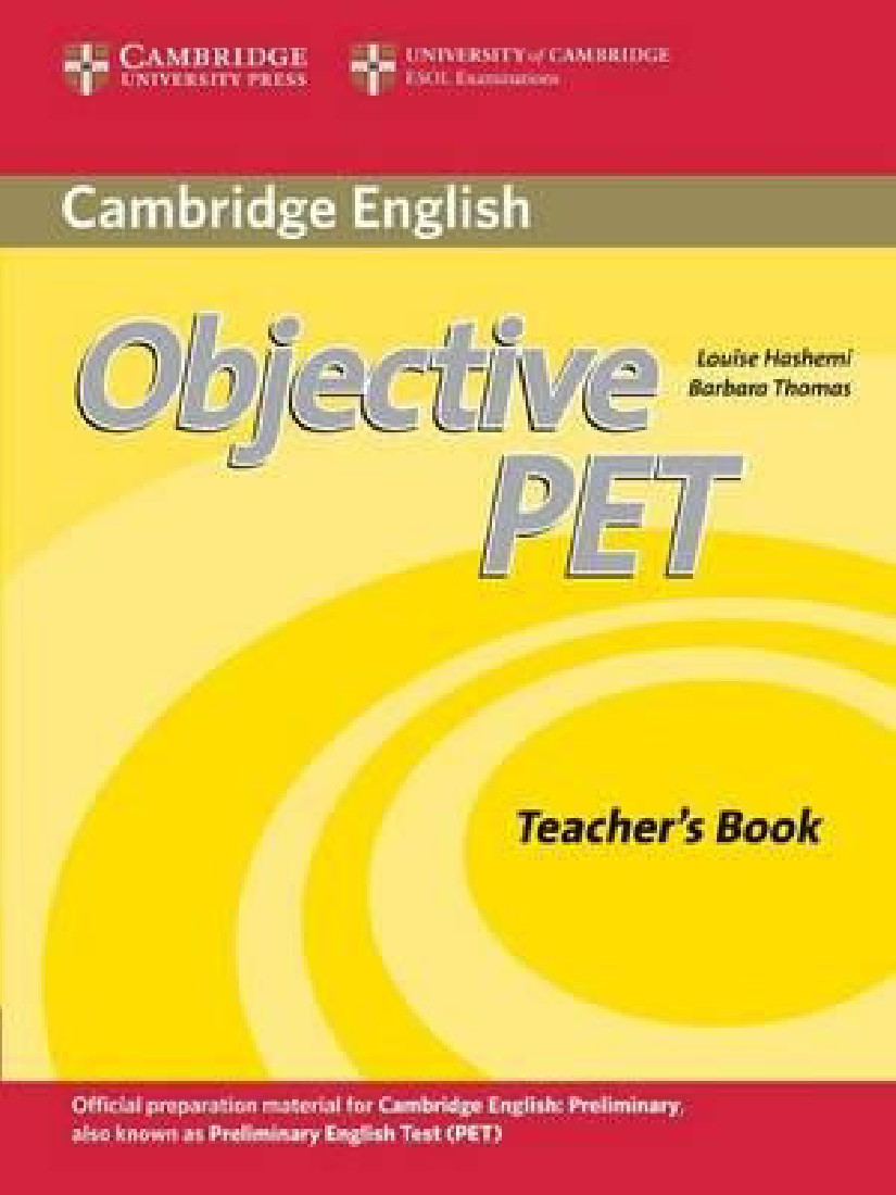 OBJECTIVE 2ND PET TEACHERS