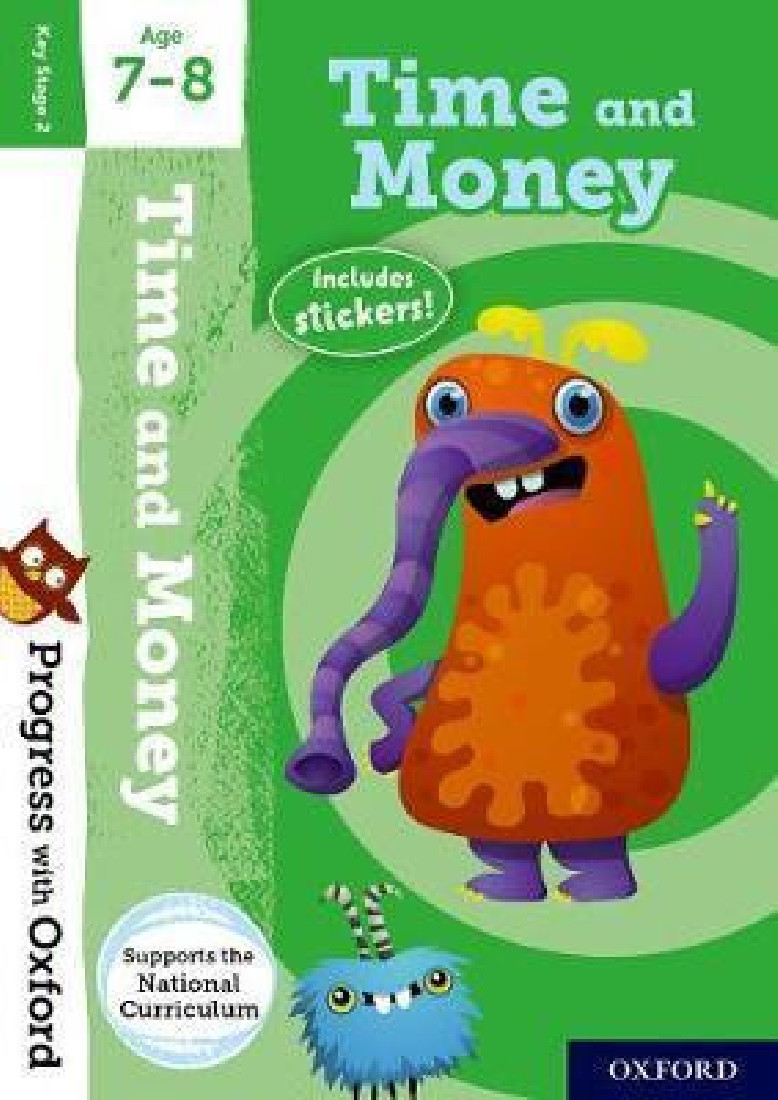 TIME AND MONEY AGE 7-8 BOOK/STICKERS/WEBSITE LINK