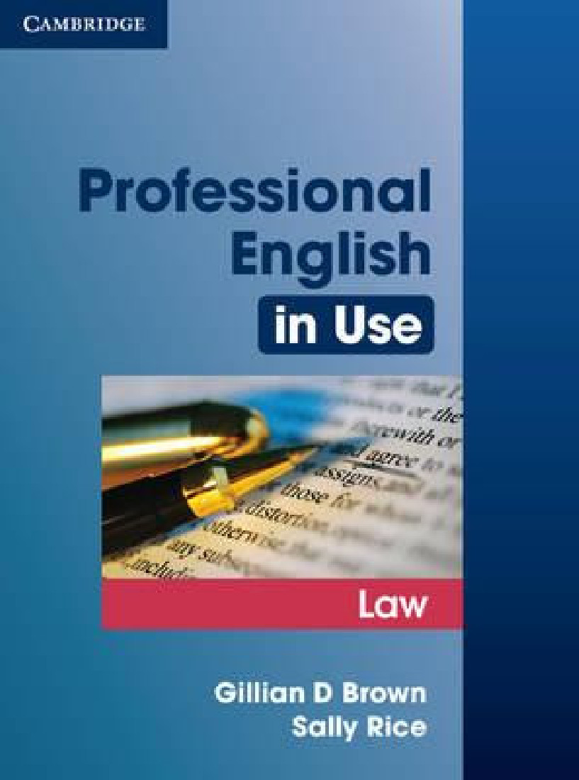 PROFESSIONAL ENGLISH IN USE SB (+ ANSWERS) LAW
