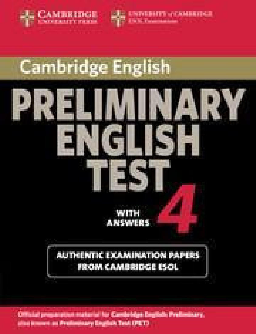PET 4 PRACTICE TESTS STUDENTS BOOK  WITH ANSWERS