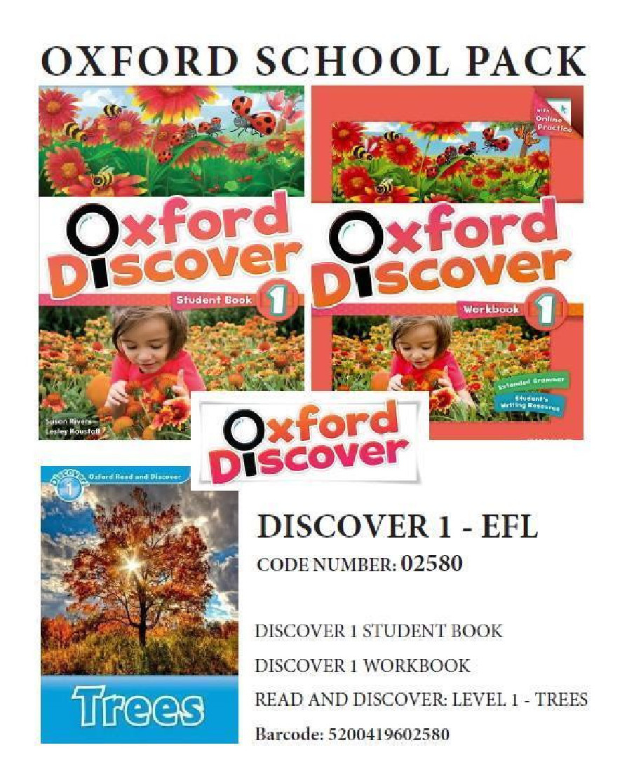 OXFORD DISCOVER 1 PACK EFL (incl. SB + WB + READER: TREES) - 02580