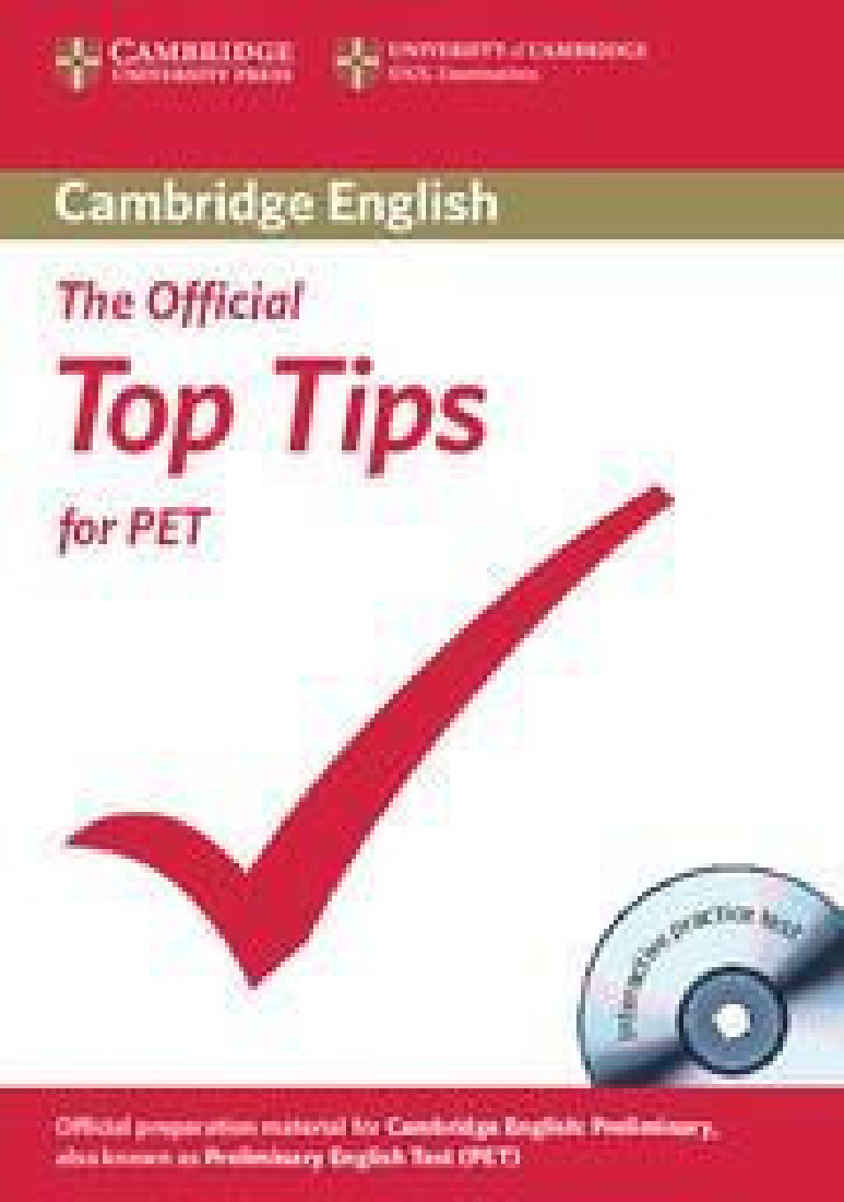 TOP TIPS FOR PET STUDENTS BOOK (+CD-ROM)