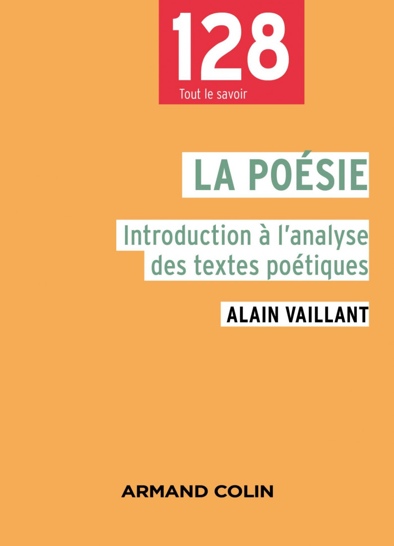 LA POESIE : Introduction a l analyse des textes poétiques POCHE