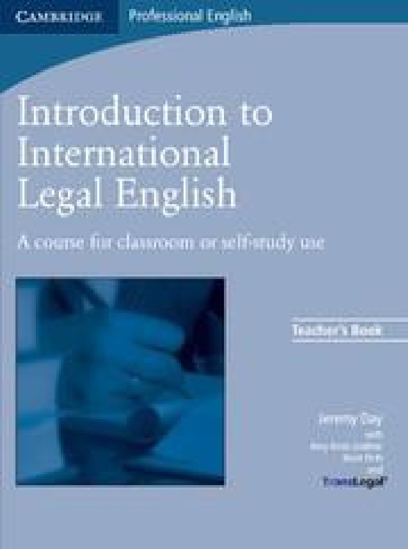 INTRODUCTION TO INTERNATIONAL LEGAL ENGLISH TEACHERS